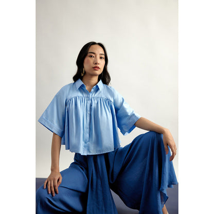 EchoStudio Blue Flared Pants