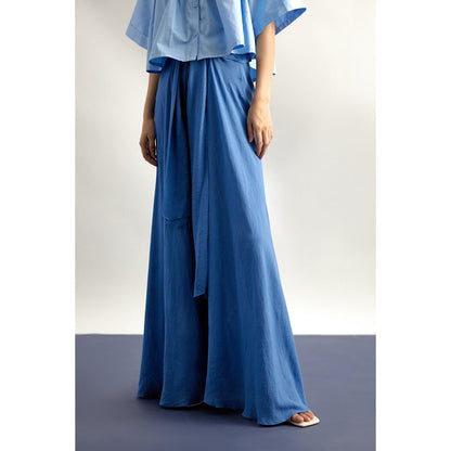 EchoStudio Blue Flared Pants