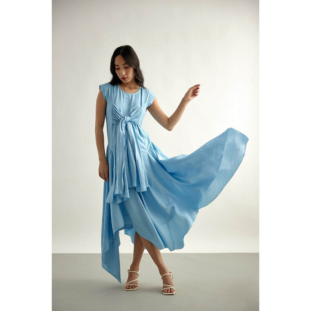 EchoStudio Blue Flow Dress