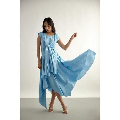 EchoStudio Blue Flow Dress