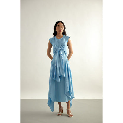 EchoStudio Blue Flow Dress