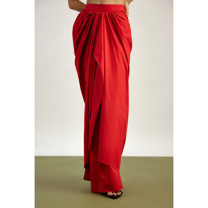 EchoStudio Knotted Jacket Layered with Skirt (Set of 2)