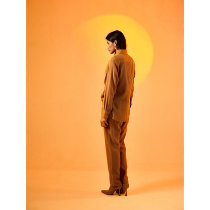 EchoStudio Cocoa Wool Co-ord (Set of 2)