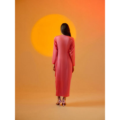 EchoStudio Candy Pink Draped Dress