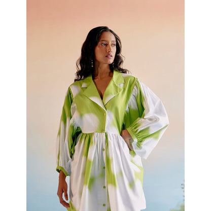 EchoStudio Green Carla Lily Dress