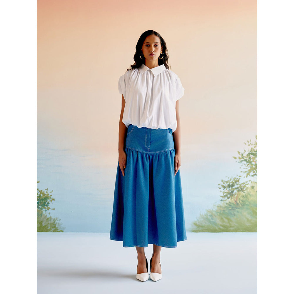 EchoStudio Blue Echo Denim Skirt