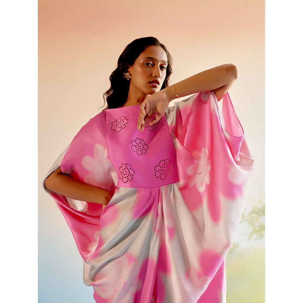 EchoStudio Echo Garden Pink Silk Dress