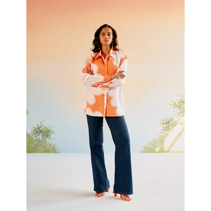 EchoStudio Orange Echo Cabana Shirt