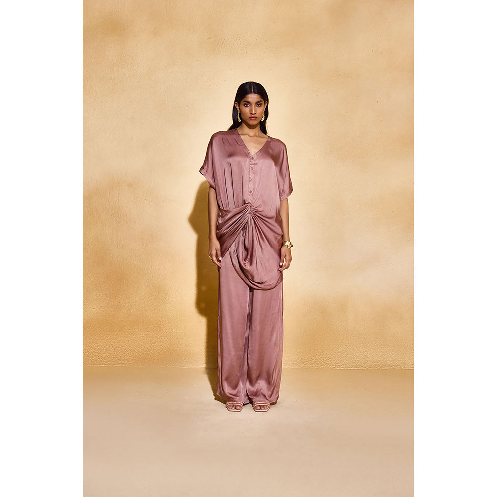 EchoStudio Mocha Solid Co-Ord (Set of 2)