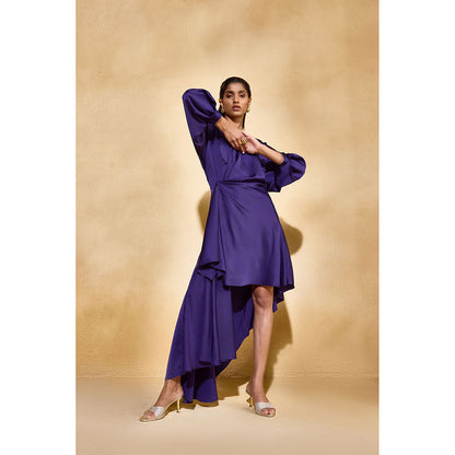 EchoStudio Purple Lowe Solid Dress