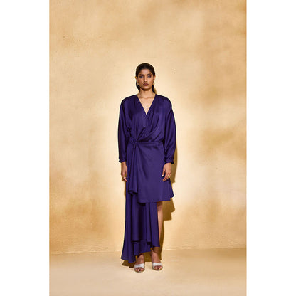 EchoStudio Purple Lowe Solid Dress