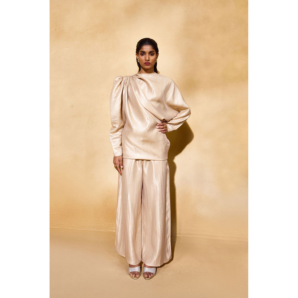 EchoStudio Gold Solid Co-Ord (Set of 2)