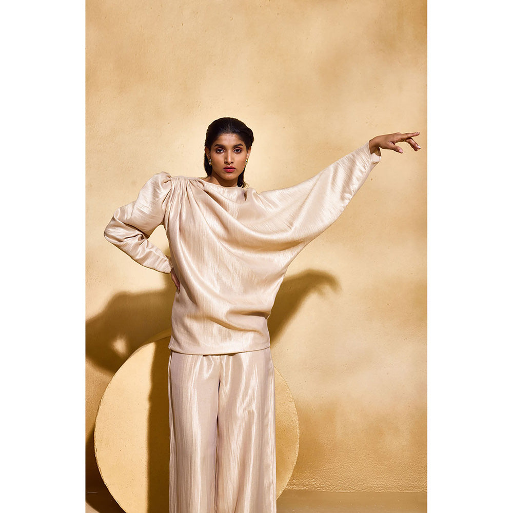 EchoStudio Gold Solid Co-Ord (Set of 2)