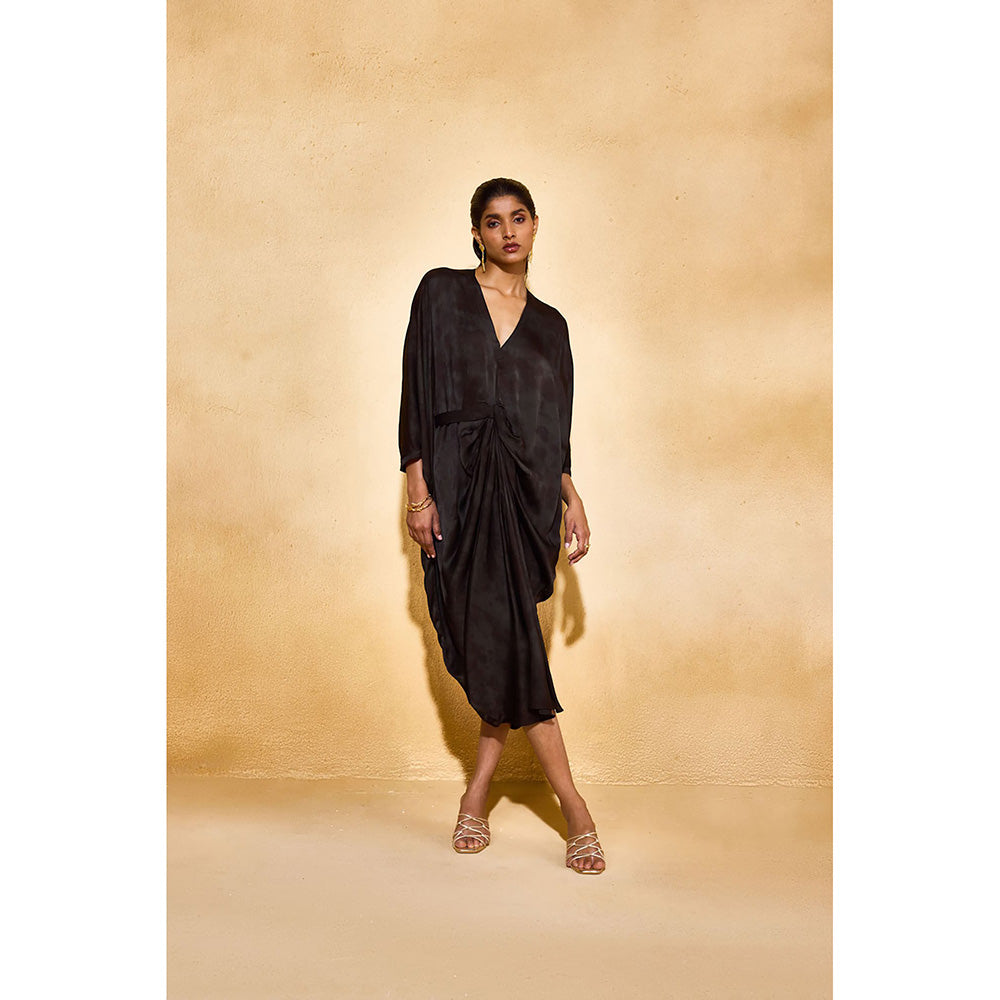 EchoStudio Black Ash Solid Dress