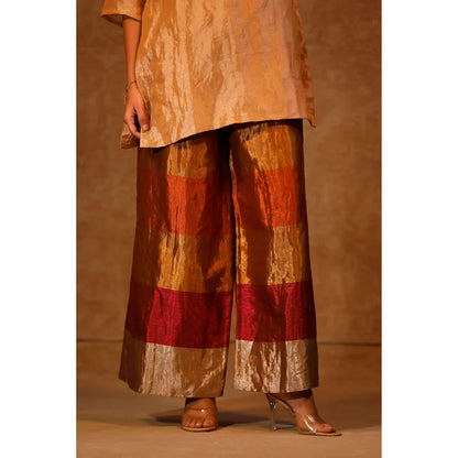 EEDA Multi-Colour Dhun Stripe Short Kurta with Pant (Set of 2)