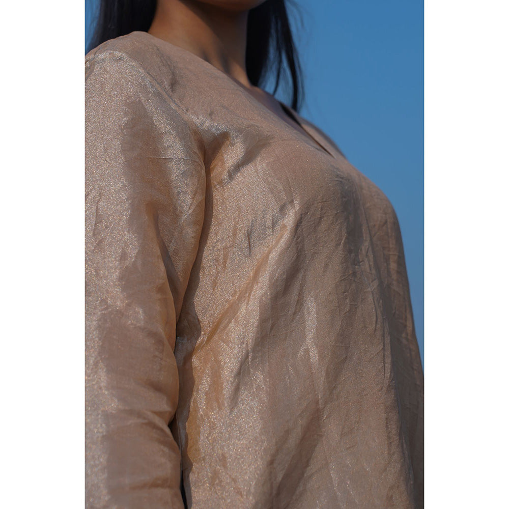 EEDA Multi-Colour Dhun Stripe Short Kurta with Pant (Set of 2)