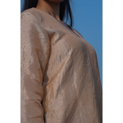 EEDA Multi-Colour Dhun Stripe Short Kurta with Pant (Set of 2)