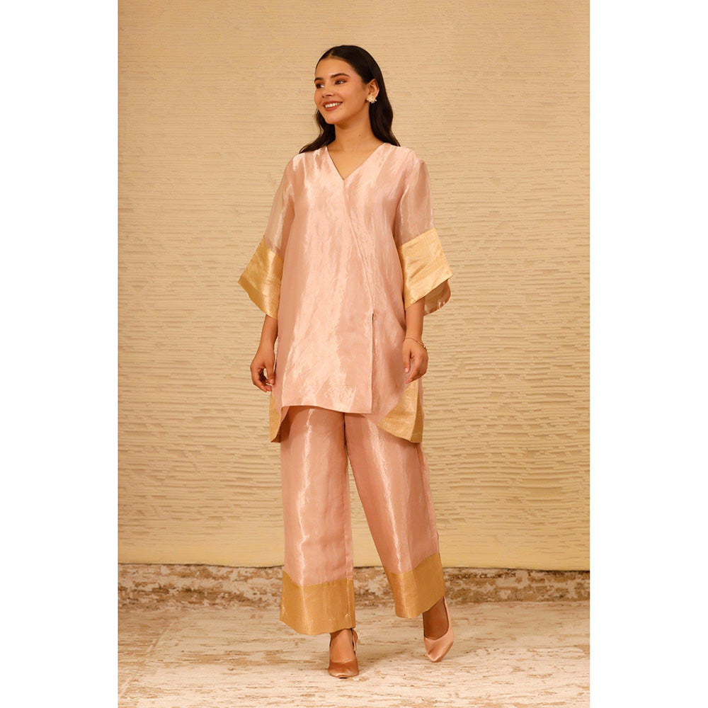 EEDA Pink Across Front Solid Co-Ord (Set of 2)