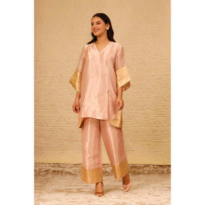 EEDA Pink Across Front Solid Co-Ord (Set of 2)