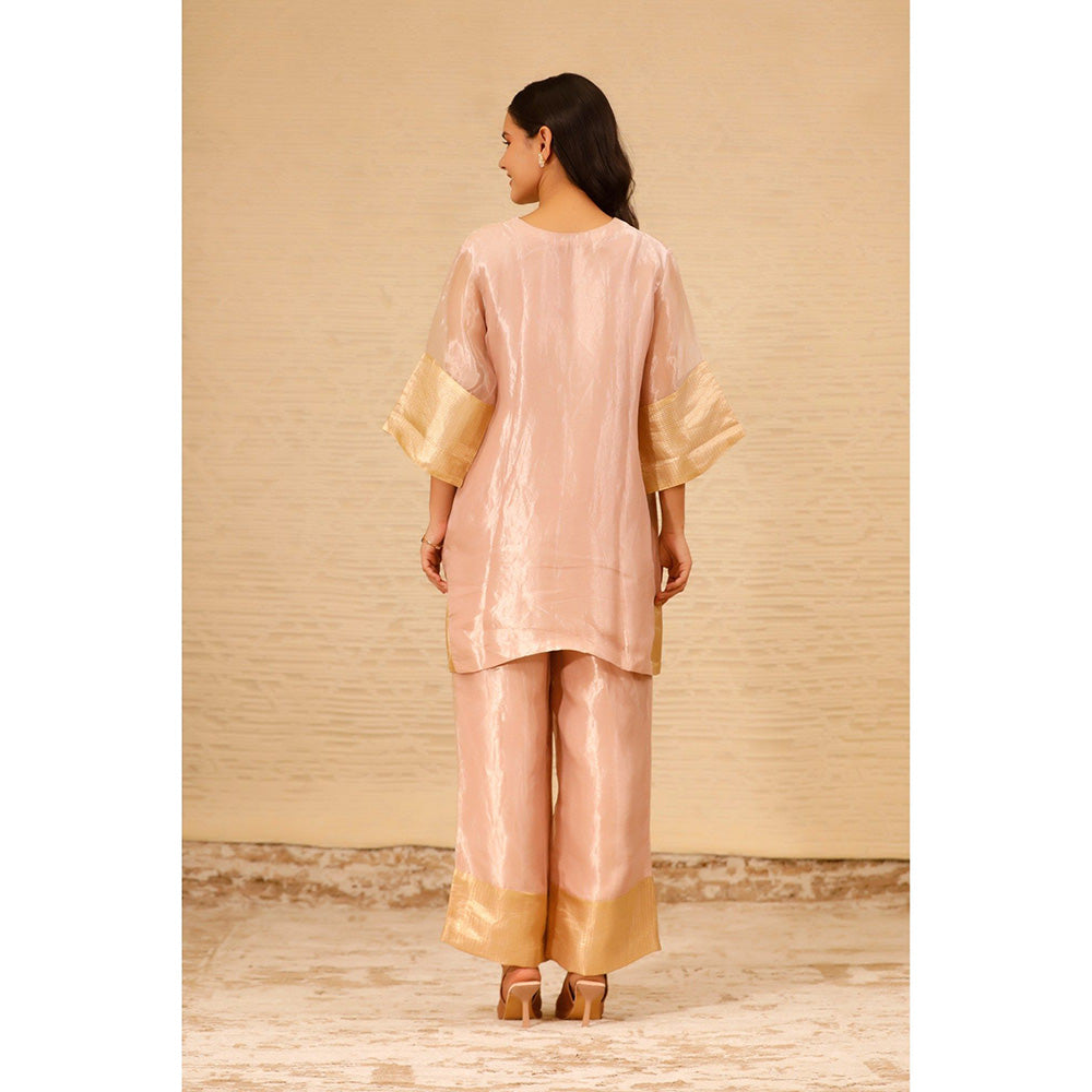 EEDA Pink Across Front Solid Co-Ord (Set of 2)