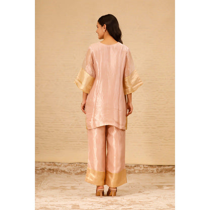 EEDA Pink Across Front Solid Co-Ord (Set of 2)