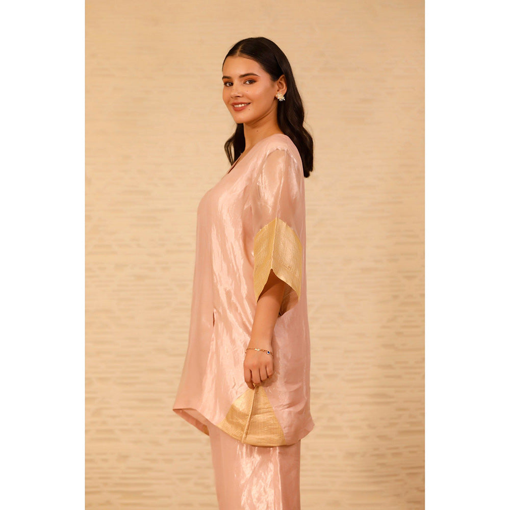 EEDA Pink Across Front Solid Co-Ord (Set of 2)