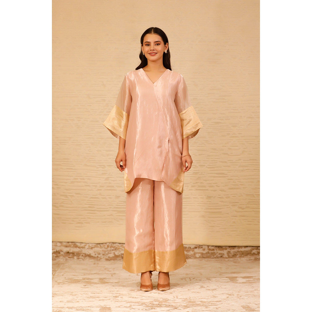 EEDA Pink Across Front Solid Co-Ord (Set of 2)