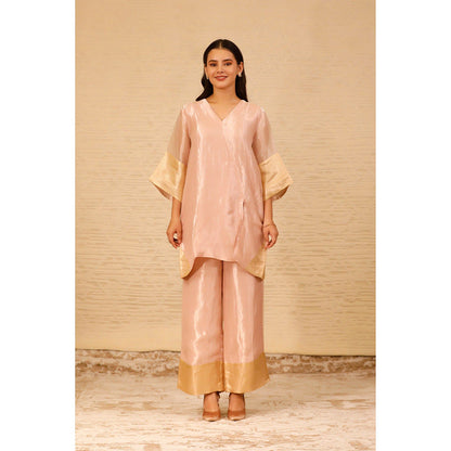 EEDA Pink Across Front Solid Co-Ord (Set of 2)