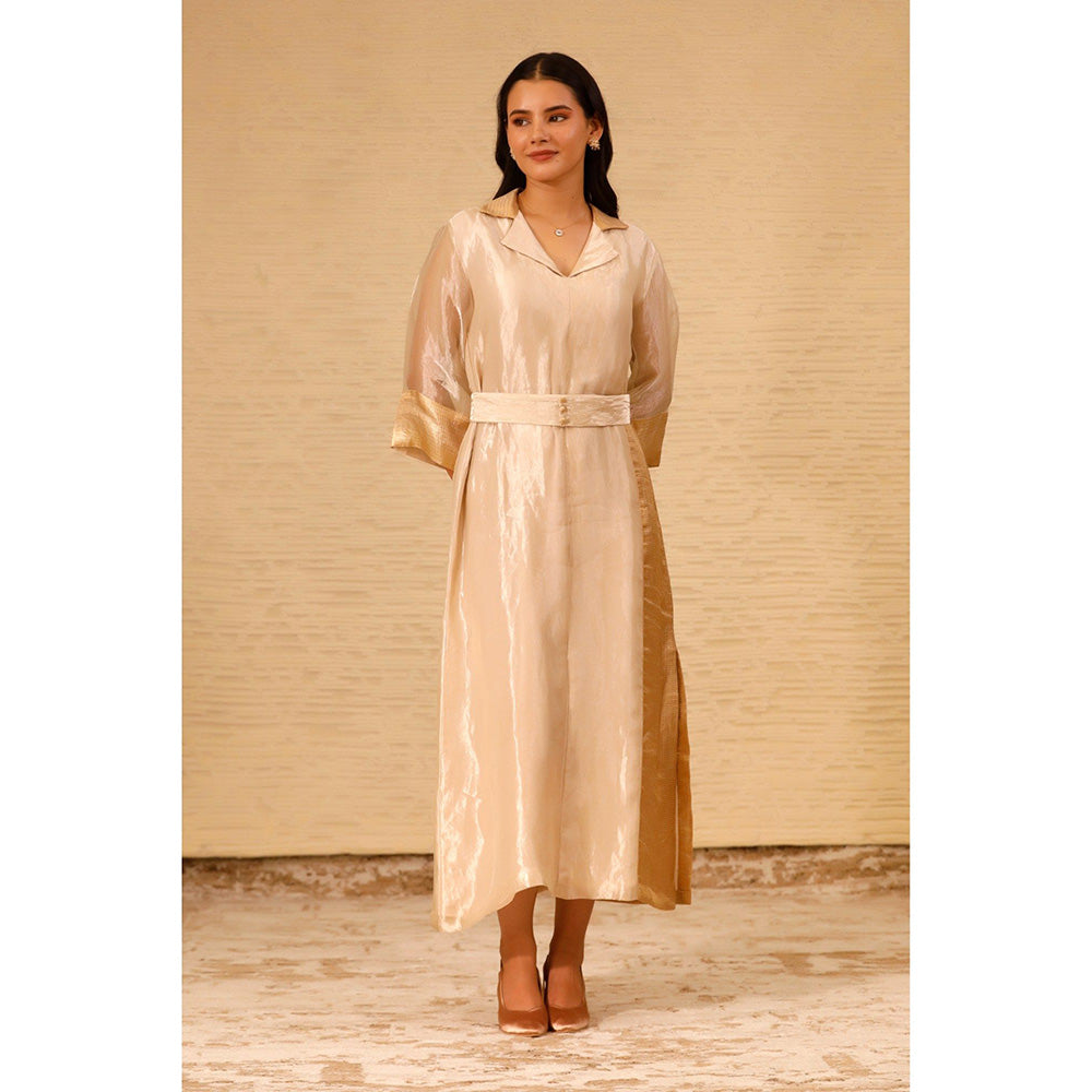 EEDA Ivory Ankle Length Coat Dress (Set of 2)