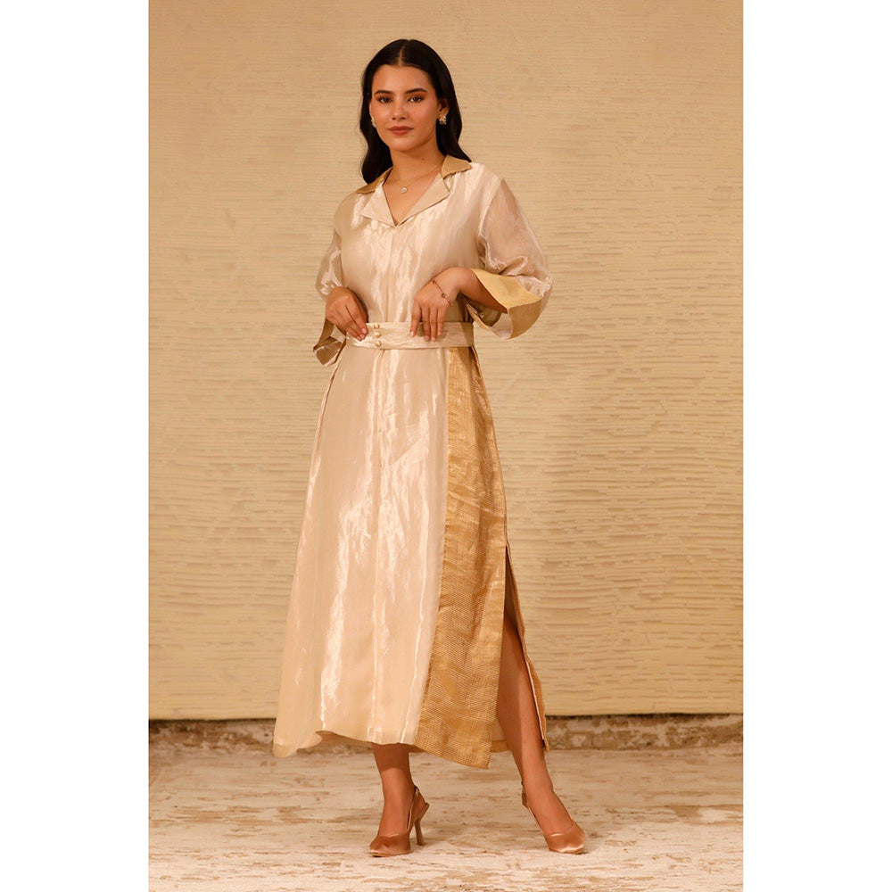 EEDA Ivory Ankle Length Coat Dress (Set of 2)