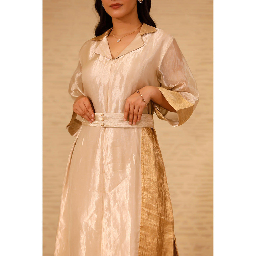 EEDA Ivory Ankle Length Coat Dress (Set of 2)