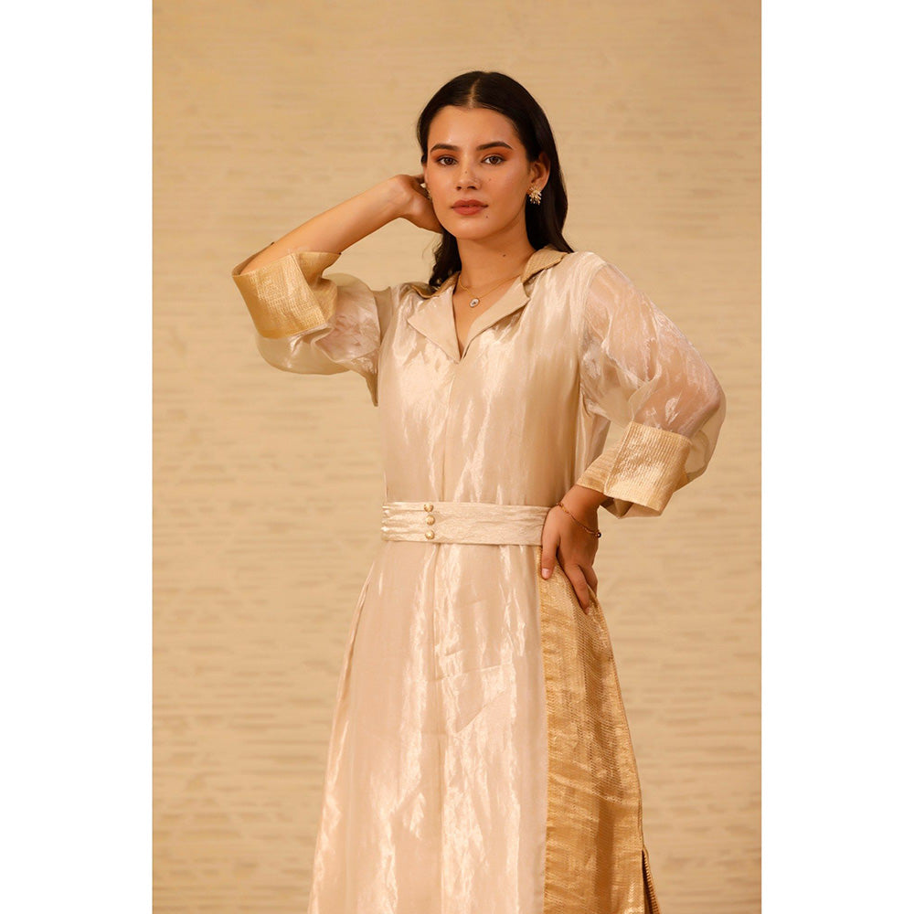 EEDA Ivory Ankle Length Coat Dress (Set of 2)