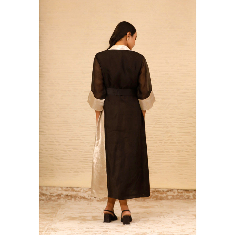 EEDA Black Ankle Length Coat Dress (Set of 2)