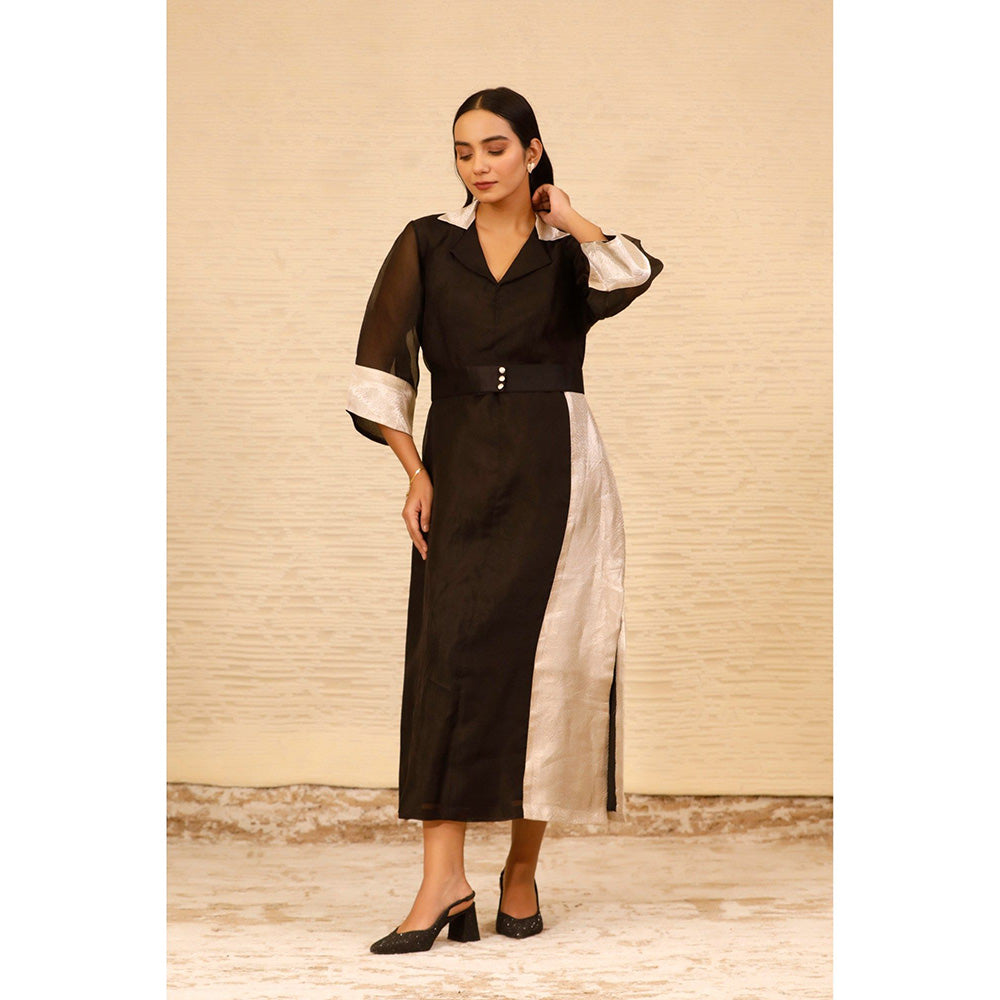 EEDA Black Ankle Length Coat Dress (Set of 2)