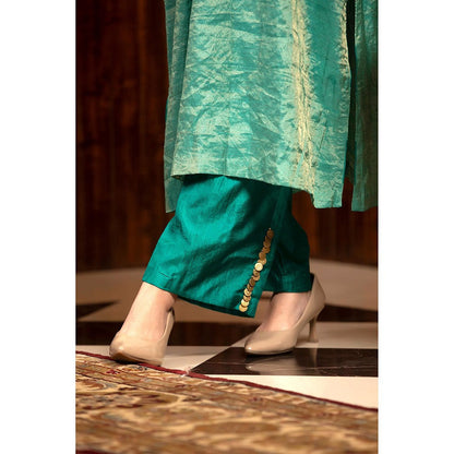 EEDA Parv Green Kurta with Pant (Set of 2)