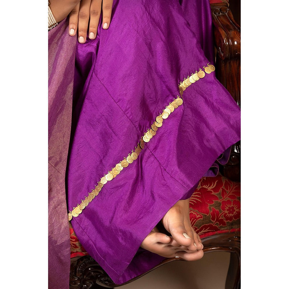 EEDA Parv Purple Kurta with Palazzo (Set of 2)
