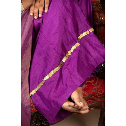 EEDA Parv Purple Kurta with Palazzo (Set of 2)