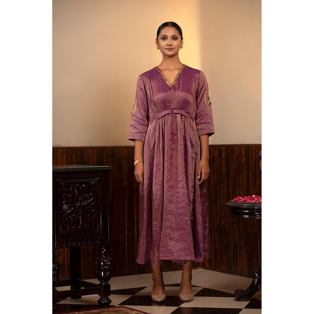 EEDA Parv Purple Midi Dress