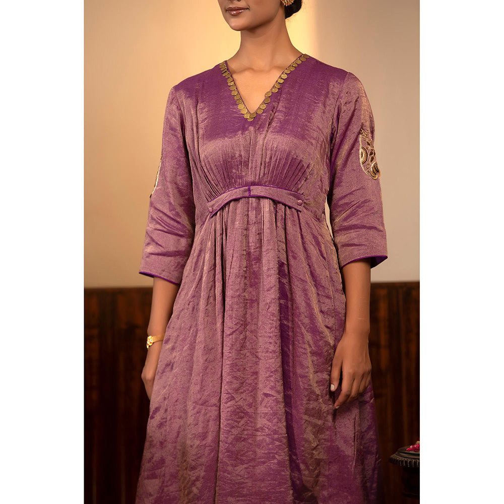 EEDA Parv Purple Midi Dress