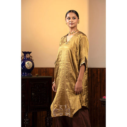 EEDA Parv Gold Kurta with Palazzo (Set of 2)