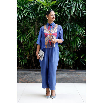 EEDA Blue Patch Co-Ord (Set of 2)