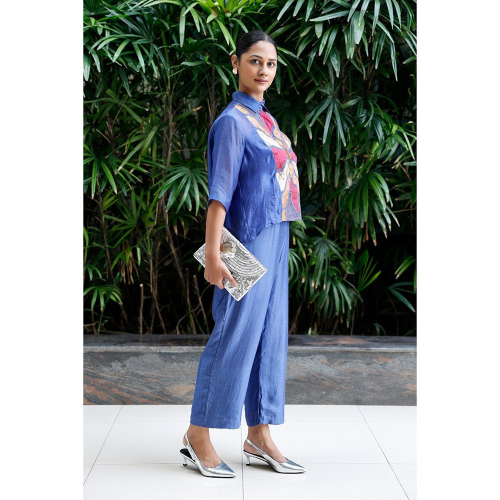 EEDA Blue Patch Co-Ord (Set of 2)