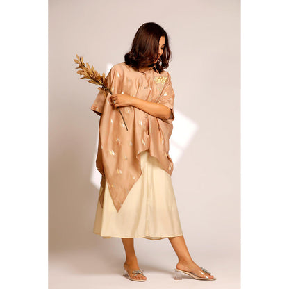 EEDA Asymmetrical Rose Shirt - Rose Gold