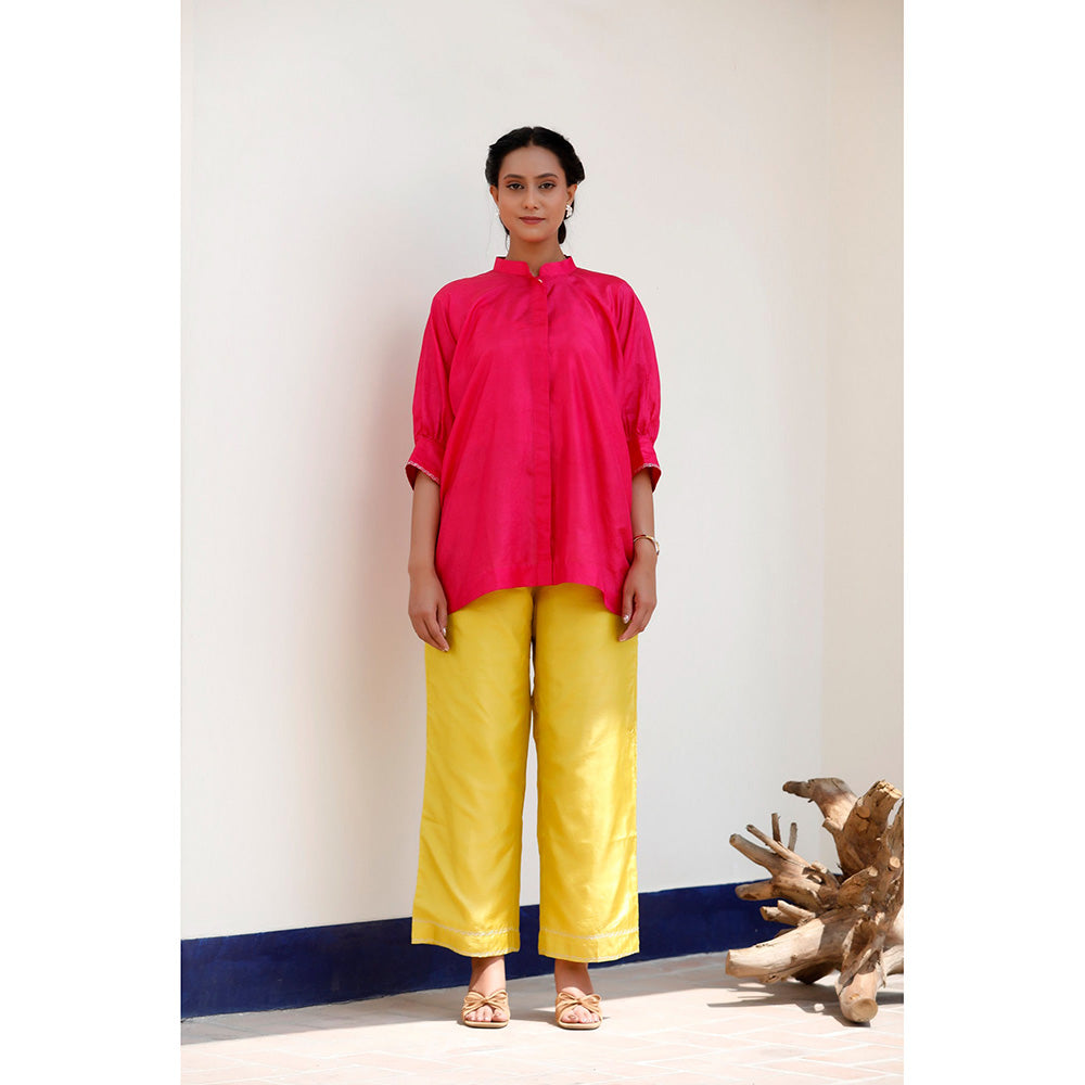 EEDA Rihla Silk Embroidered Kurta and Pant