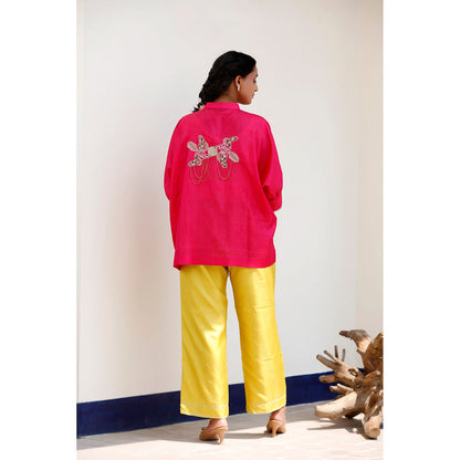 EEDA Rihla Silk Embroidered Kurta and Pant