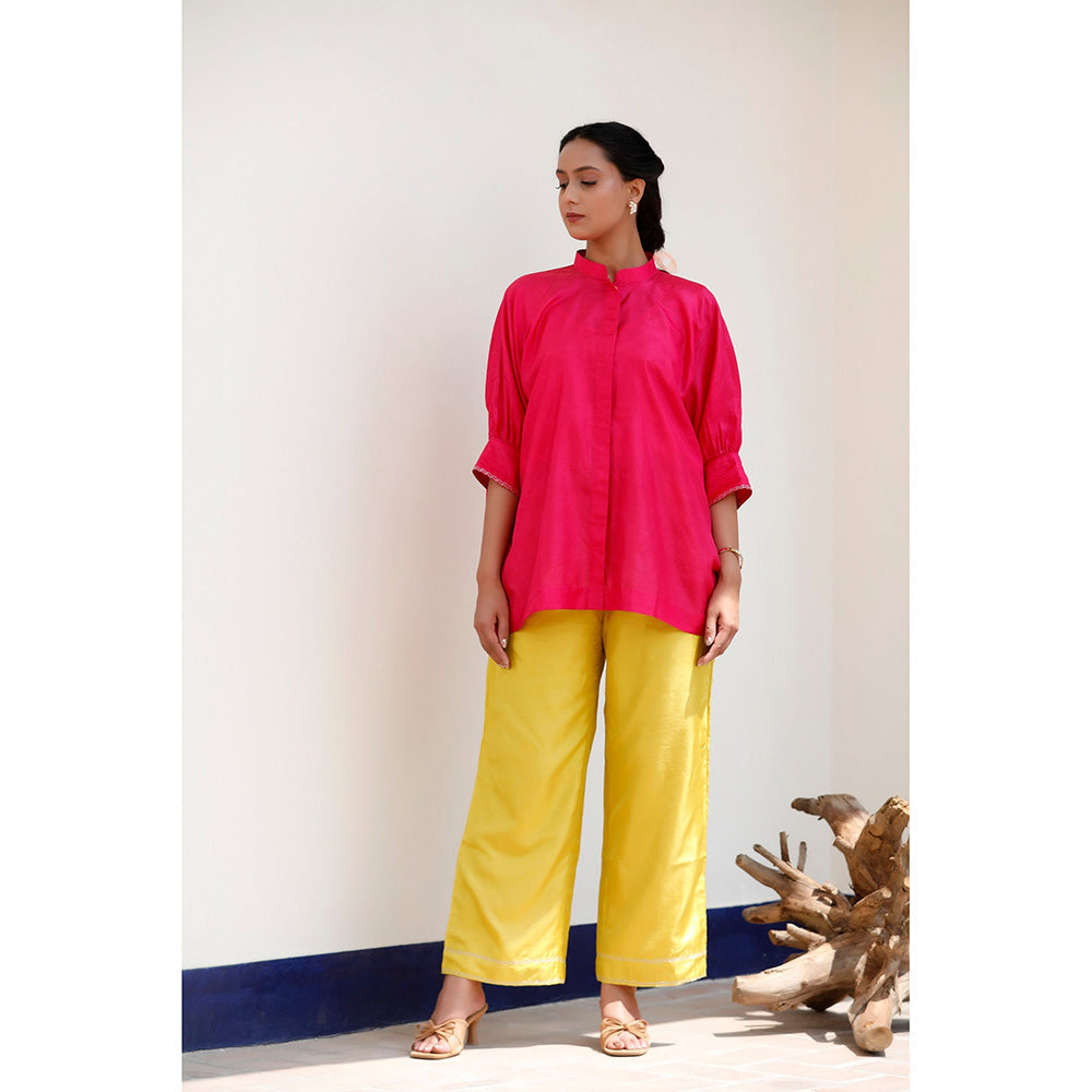 EEDA Rihla Silk Embroidered Kurta and Pant