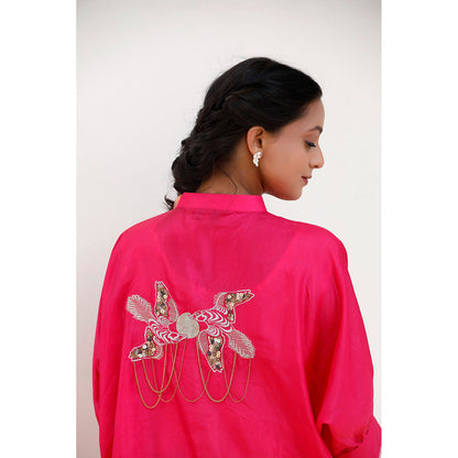 EEDA Rihla Silk Embroidered Kurta and Pant