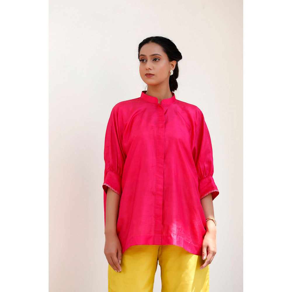 EEDA Rihla Silk Embroidered Kurta and Pant