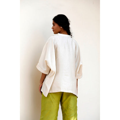 EEDA Viha Silk Embroidered Kurta and Pant