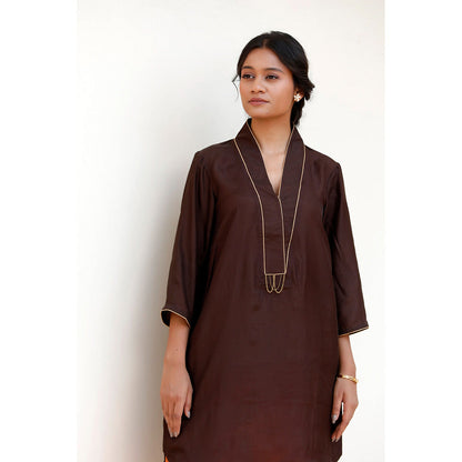EEDA Maher Silk Embroidered Kurta and Pant